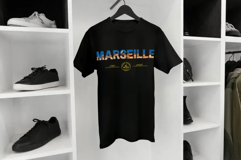 T-shirt Noir Marseille